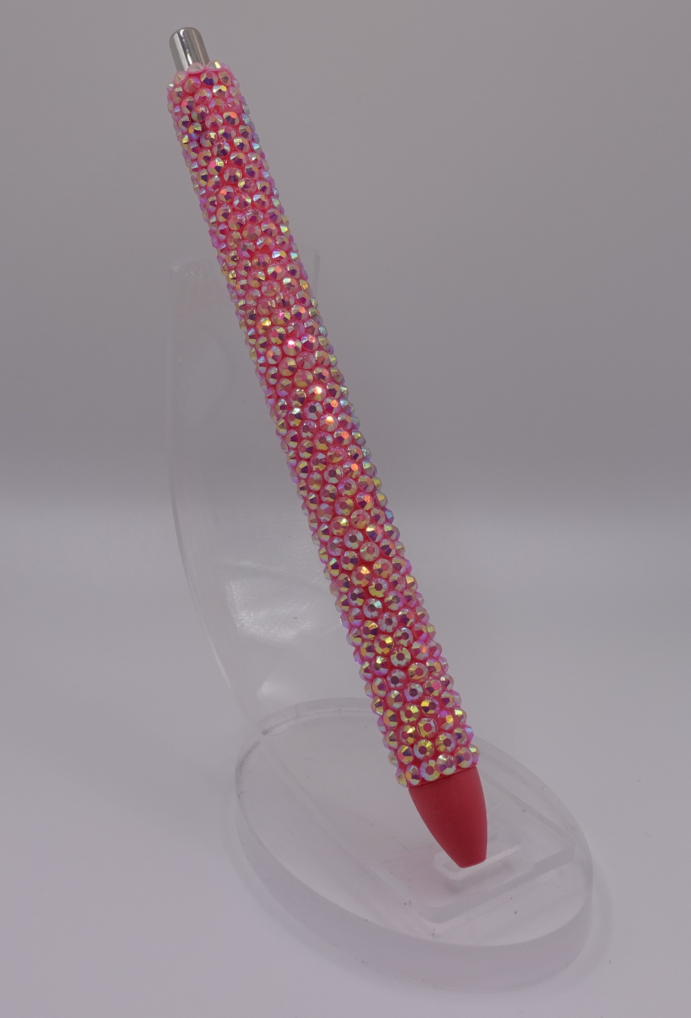 Red With Clear Rhinestones pen