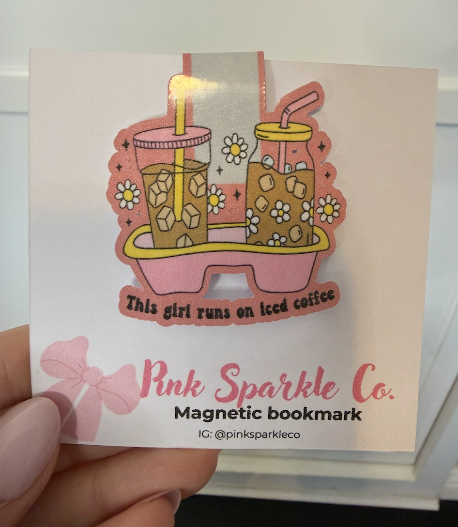 This Girl Runs on Iced Coffee Magnetic Bookmark