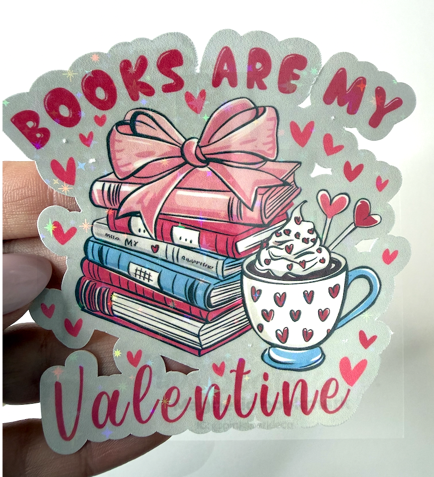 Books Are My Valentine Sticker