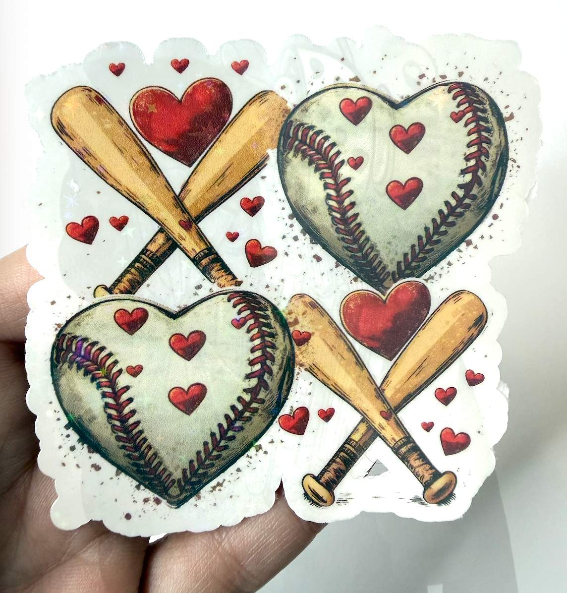 Love Baseball Sticker