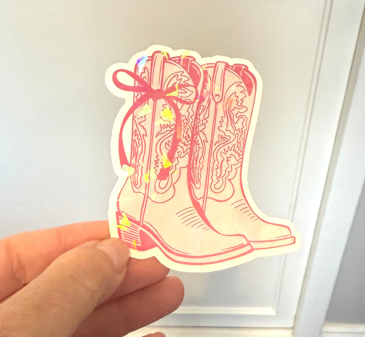 Pink Cowgirl Boots sticker