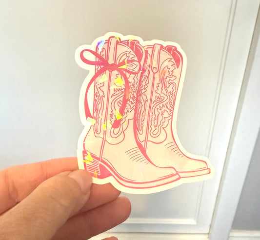 Pink Cowgirl Boots sticker