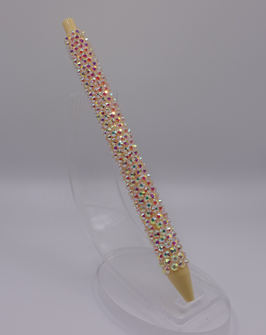 Yellow With Clear Rhinestones pen