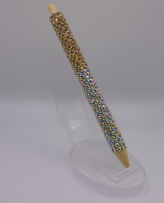 Yellow Two-Toned Rhinestone pen
