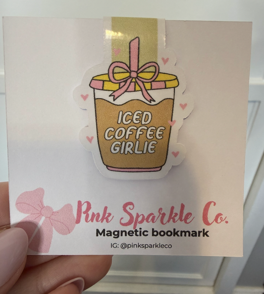 Iced Coffee Girlie Magnetic Bookmark
